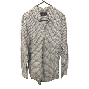 Vineyard Vines Men's Pastel Plaid Button Down Shirt 100% Cotton